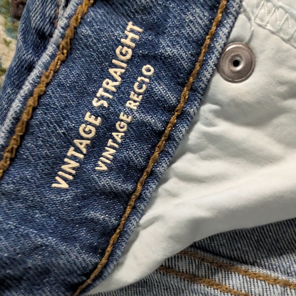 Women's Blue Distressed Jeans - Picture 4 of 12